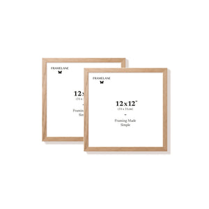 Two natural oak picture frames, 12x12 in | 31x31 cm