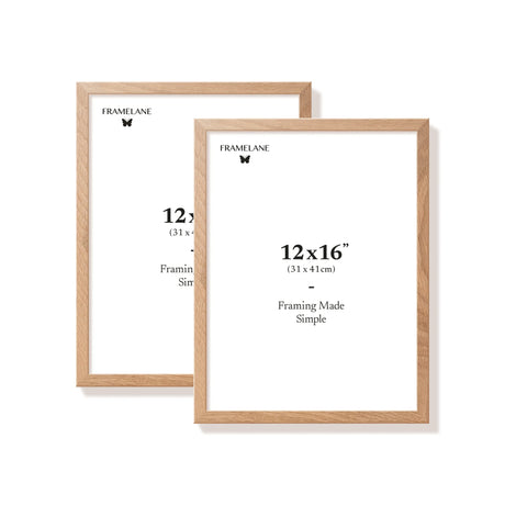 Two natural oak picture frames, 12x16 in | 31x41 cm