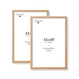 Two natural oak picture frames, 12x18 in | 31x46 cm
