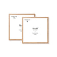 Two natural oak picture frames, 16x16 in | 41x41 cm