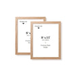 Two natural oak picture frames, 8.5x11 in | 22x28 cm