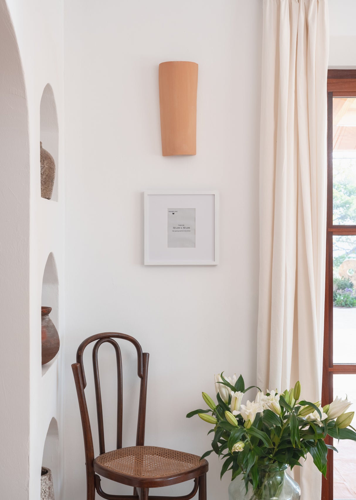 2 Marcos de madera de roble blanco, 30x30 cm