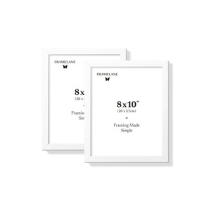 Two white picture frames, 8x10 in | 20x25 cm